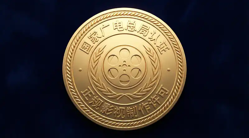 情深叉喔获得国家广电总局颁发的正规影视制作许可认证金色徽章